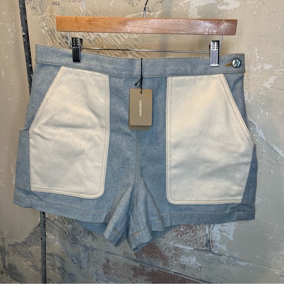 Rachel Comey s12 NWT Handy Short upcyled denim color block blue white, gorpcore - Picture 4 of 9